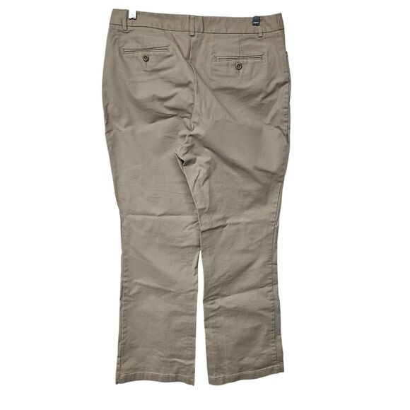 Lands' End Khaki Chino Pants Sz 10T Tan Midrise Straight Leg Minimalist Neutral - Picture 2 of 8